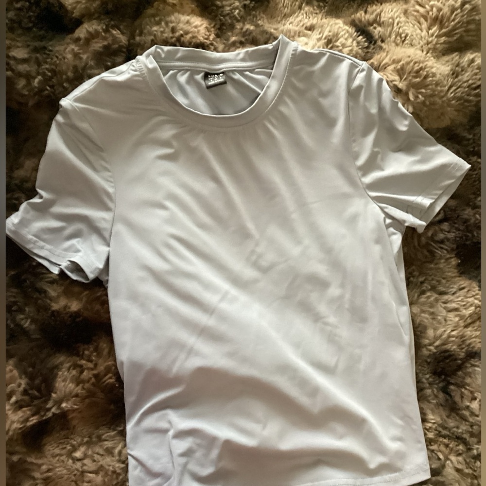 Plain White Crewneck Tee - Athletic Performance Tee